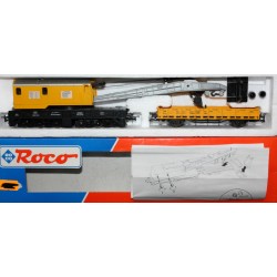 6-osiowy dźwig kolejowy z platformą DB - Roco H0